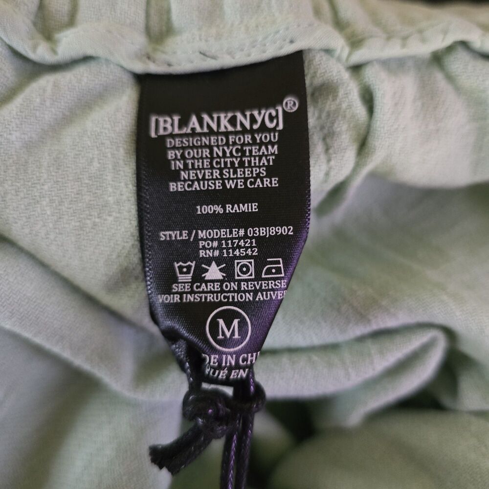 BLANK NYC Women’s Size Medium Paperbag Waist Twill Shorts Mint Green NWT - Picture 6 of 7